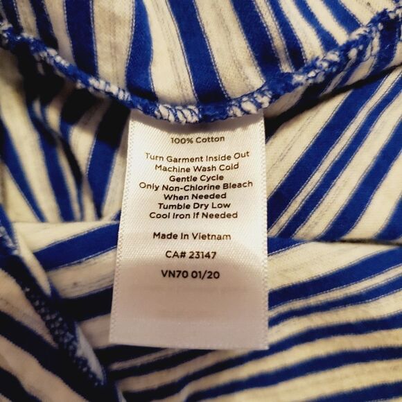 Cotton Side Tie Shift Dress Sunday Morning Stripe - Picture 7 of 8